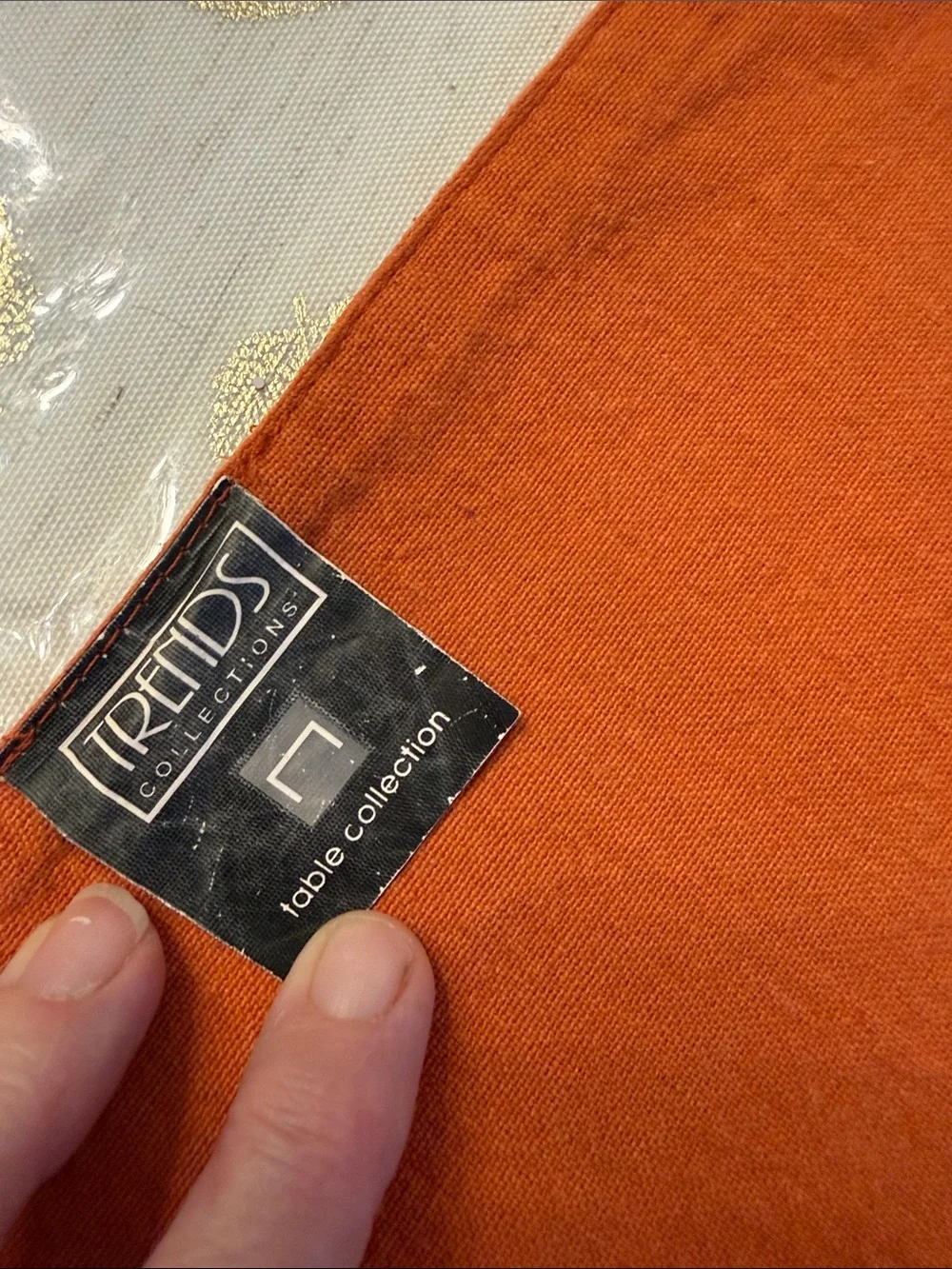 Orange Plaid Fall Cotton Placemats set of 8